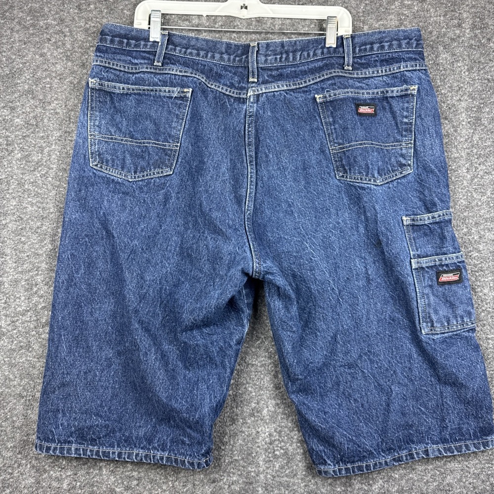 Genuine Dickies Mens Washed Denim Short Loose‎ Fit Carpenter Skater 42x14 - Picture 2 of 6